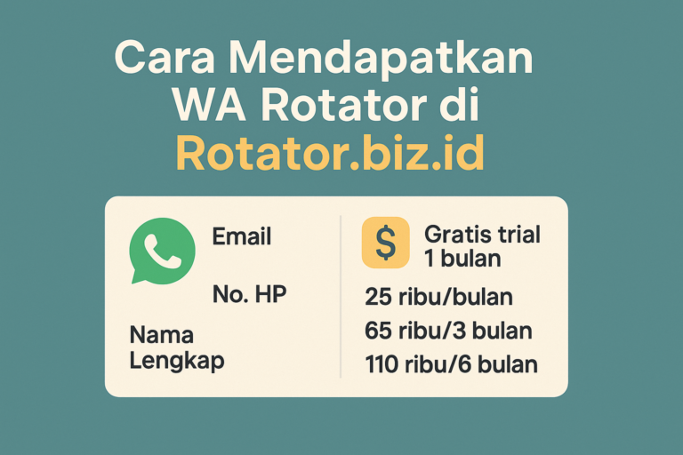 Cara Mendapatkan WA Rotator di Rotator.biz.id dengan Mudah dan Resmi