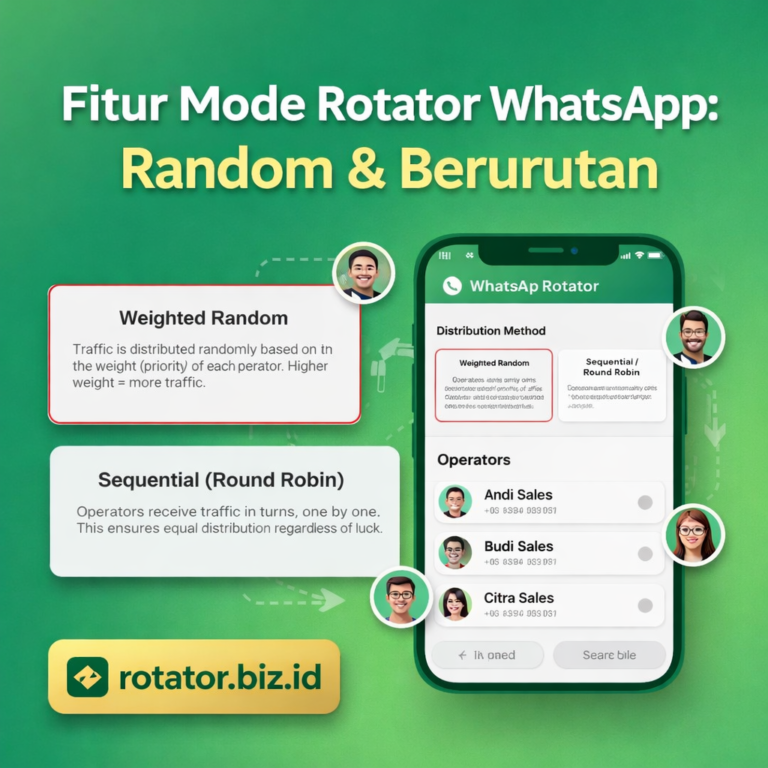 Fitur Mode Rotator WhatsApp Random & Berurutan